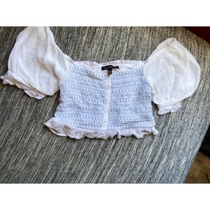 puffy sleeved Derek heart blouse!